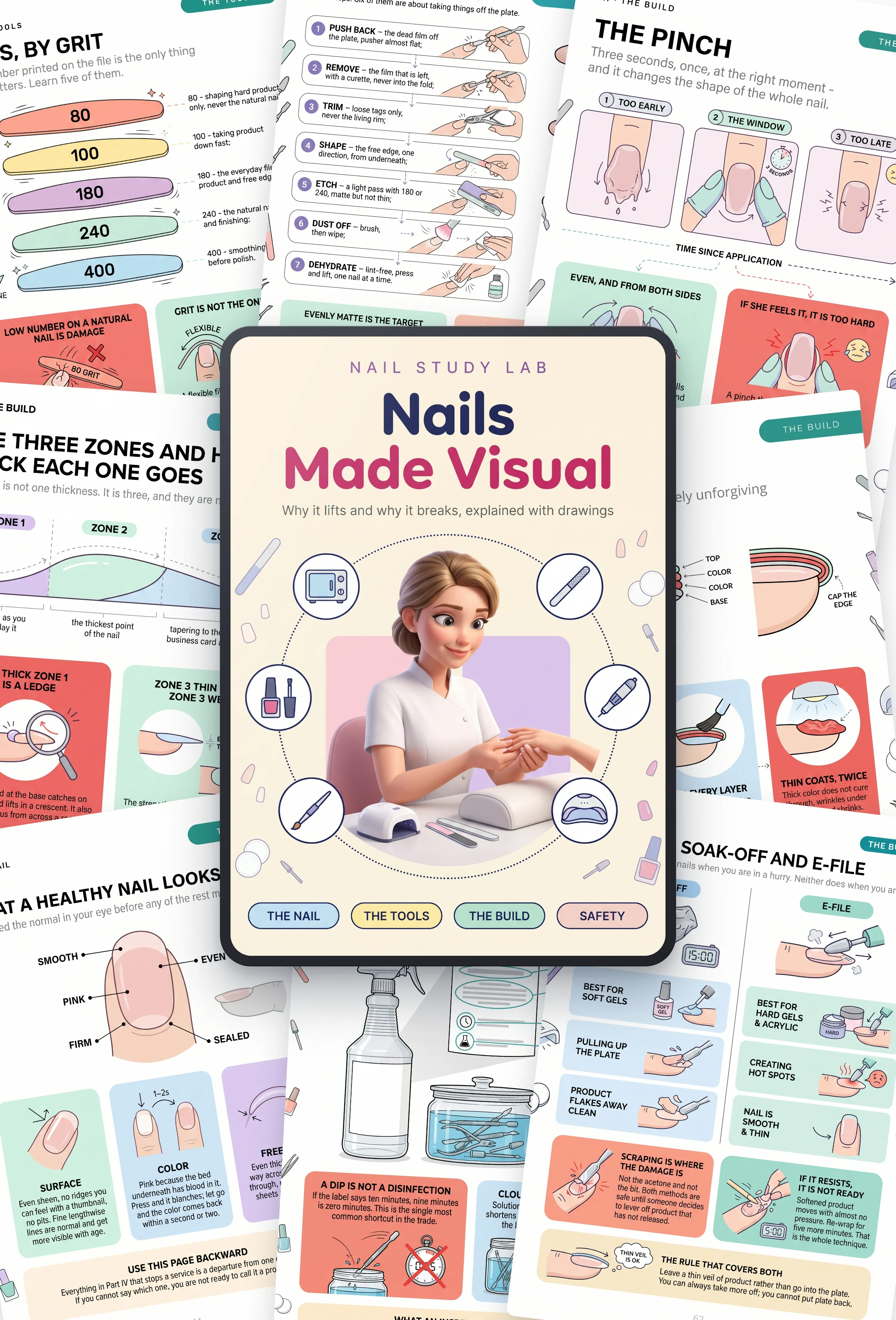 Nails Made Visual: mockup with sample pages